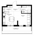 1-комнатная планировка квартиры в доме по адресу Победы проспект 72