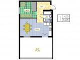 1-комнатная планировка квартиры в доме по адресу Набережная улица 6г (2)