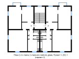 Поэтажная планировка квартир в доме по проекту 1-202-1