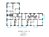 Поэтажная планировка квартир в доме по проекту 1-201-13