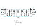 Поэтажная планировка квартир в доме по проекту 1-406-5