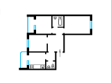 3-комнатная планировка квартиры в доме по проекту Т-25