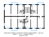 Поэтажная планировка квартир в доме по проекту 1-480-19б