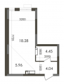 1-комнатная планировка квартиры в доме по адресу Каунасская улица 27 (4)