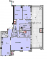 3-кімнатне планування квартири в будинку за адресою Саперне Поле вулиця 5