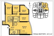 5-комнатная планировка квартиры в доме по адресу Кловский спуск 7