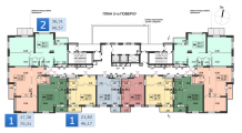 Поэтажная планировка квартир в доме по адресу Гмыри / Коллекторная №32