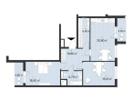 2-комнатная планировка квартиры в доме по адресу Ревуцкого улица 40 (3)