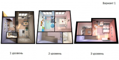 Поэтажная планировка квартир в доме по адресу Ясная улица 15 (19)