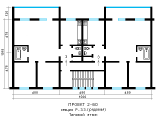Поэтажная планировка квартир в доме по проекту 2-60