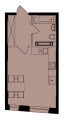 1-комнатная планировка квартиры в доме по адресу Надднепрянское шоссе 2а (6)