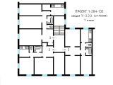 Поверхове планування квартир в будинку по проєкту 1-204-133