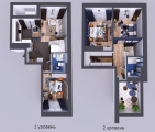 3-комнатная планировка квартиры в доме по адресу Ломоносова улица 40