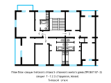 Поэтажная планировка квартир в доме по проекту 87-3