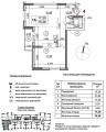 1-кімнатне планування квартири в будинку за адресою Гмирі / Колекторна №27