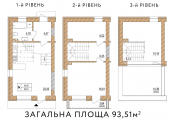3-комнатная планировка квартиры в доме по адресу Пожарского (Троещина) улица 16б