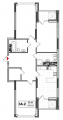 3-комнатная планировка квартиры в доме по адресу Кудряшова улица 10