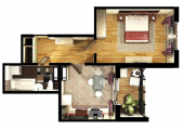 1-кімнатне планування квартири в будинку за адресою Закревського Миколи вулиця 101б