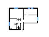 3-комнатная планировка квартиры в доме по проекту 1-201-6