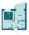 1-комнатная планировка квартиры в доме по адресу Патриотов улица 6