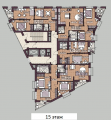Поверхове планування квартир в будинку за адресою Кудрявська вулиця 45