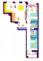 2-комнатная планировка квартиры в доме по адресу Рыльского Тадея бульвар 1