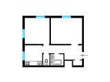 2-комнатная планировка квартиры в доме по проекту 1-204-112