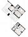 3-кімнатне планування квартири в будинку за адресою Златоустівська вулиця 22