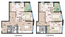 4-комнатная планировка квартиры в доме по адресу Панорамная улица 2д