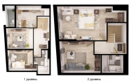 4-комнатная планировка квартиры в доме по адресу Панорамная улица 2б