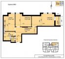 2-комнатная планировка квартиры в доме по адресу Метрологическая улица 52б