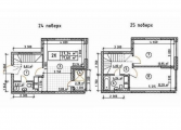 2-комнатная планировка квартиры в доме по адресу Гулака Николая улица 2