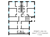 Поэтажная планировка квартир в доме по проекту 1-204-133
