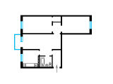 3-комнатная планировка квартиры в доме по проекту 1-464А-51