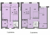 4-комнатная планировка квартиры в доме по адресу Харьковское шоссе №210