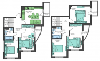5-комнатная планировка квартиры в доме по адресу Беживка улица 14