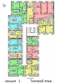 Поэтажная планировка квартир в доме по адресу Каменская улица (Днепродзержинская улица) 123