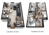 3-комнатная планировка квартиры в доме по адресу Днепровская набережная 18 (6)