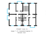 Поэтажная планировка квартир в доме по проекту 1-424-15