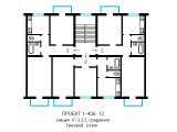 Поэтажная планировка квартир в доме по проекту 1-406-12
