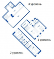 3-комнатная планировка квартиры в доме по адресу Набережно-Рыбальская улица 3