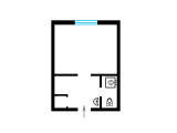 1-комнатная планировка квартиры в доме по проекту 1-438-2