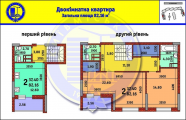 2-кімнатне планування квартири в будинку за адресою Данченка Сергія вулиця 32
