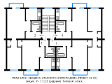 Поэтажная планировка квартир в доме по проекту 13-01