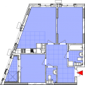 2-кімнатне планування квартири в будинку за адресою Богданівська вулиця 7г