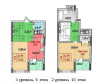 2-комнатная планировка квартиры в доме по адресу Глубочицкая улица 13 (7)