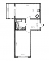 1-кімнатне планування квартири в будинку за адресою Стеценка вулиця 75 (11)