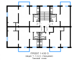 Поэтажная планировка квартир в доме по проекту 1-438-9