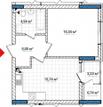 1-комнатная планировка квартиры в доме по адресу Канальная улица 8