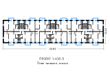 Поэтажная планировка квартир в доме по проекту 1-438-9